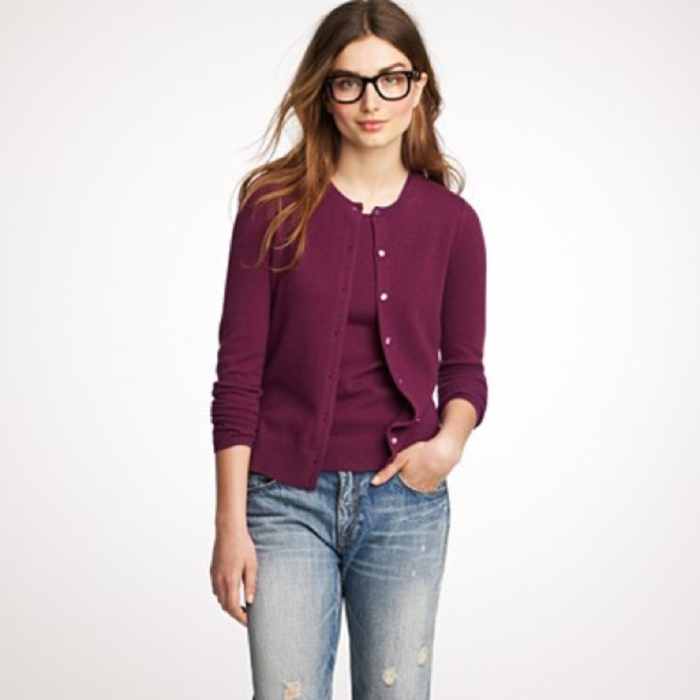 J. Crew Berry Cardigan
